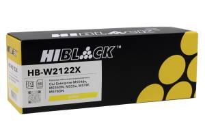 Картридж Hi-Black (HB-W2122X) для HP CLJ Enterprise M554dn/555DN/555x/578f/578DN, Y, 10K
