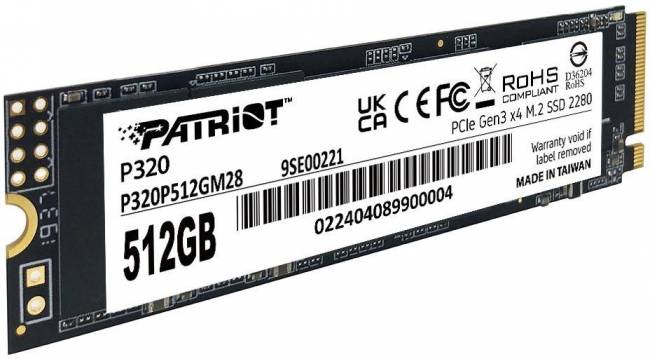 Накопитель SSD Patriot P320P512GM28 — для бизнеса и офиса