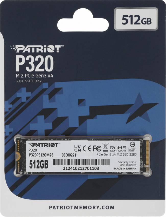 Накопитель SSD Patriot P320P512GM28 — для бизнеса и офиса
