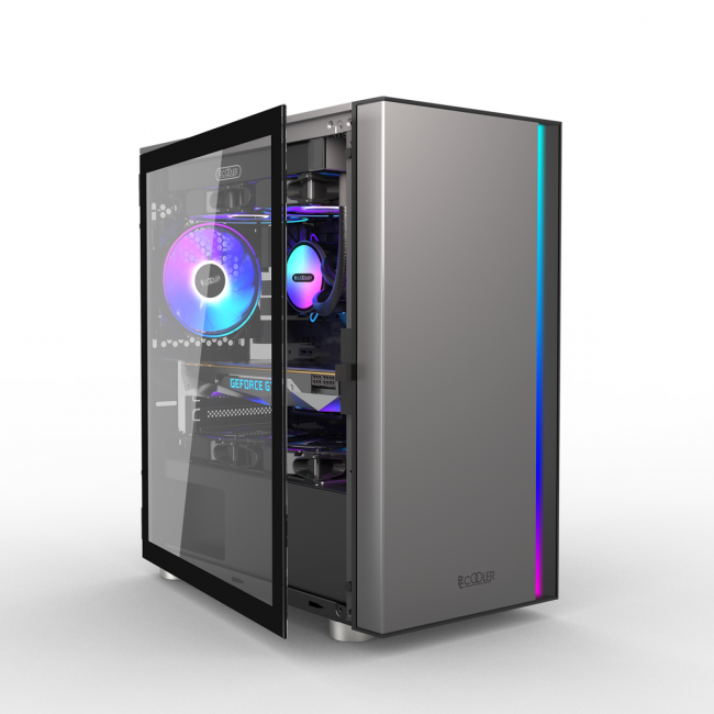 Корпус без блока питания PcCooler LM300 ARGB BK — для бизнеса и офиса