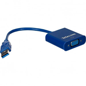Адаптер USB 3.0 -> VGA-F display adapter Telecom <TA710> Адаптер Telecom USB 3.0 A M/VGA F (TA710)