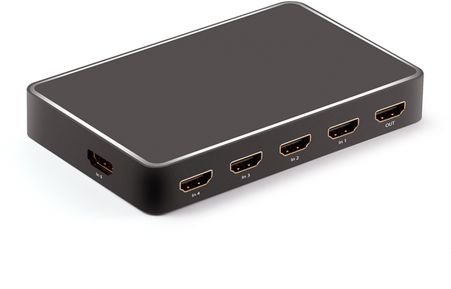 Greenconnect Переключатель HDMI V2.0 +USB Charge 5 к 1 серия Greenline Greenconnect Переключатель Greenline HDMI V2.0 +USB Charge 5 к 1 — для бизнеса и офиса