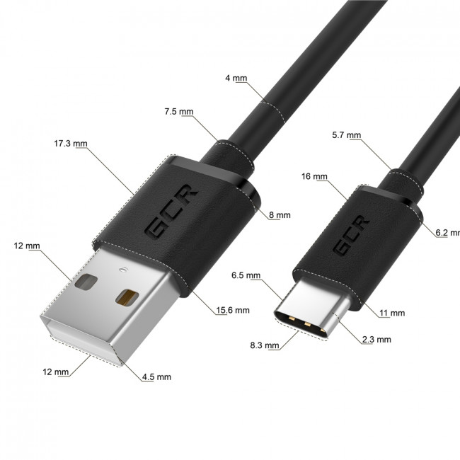 Greenconnect QC Кабель 1.0m, TypeC, быстрая зарядка, черный TPE, черные коннекторы, 28/22 AWG, GCR-52726 Greenconnect — для бизнеса и офиса