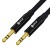 GCR Кабель 0.5m аудио jack 3.5mm/jack 3.5mm черный, GOLD, AL case черный, M/M, GCR-54759 Greenconnect GCR-54759 — для бизнеса и офиса