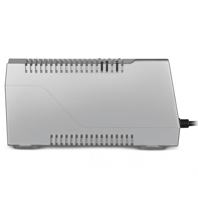 Автоматический стабилизатор напряжения SVEN  VR-F1000 (320Вт,Вх.185V-285В, 4 розетки CEE7/4(2 розетки со стабилизацией, 2 розетки сетевой фильтр), вых.230В, пластиковый корпус, серебряный цвет) Sven SV-018818