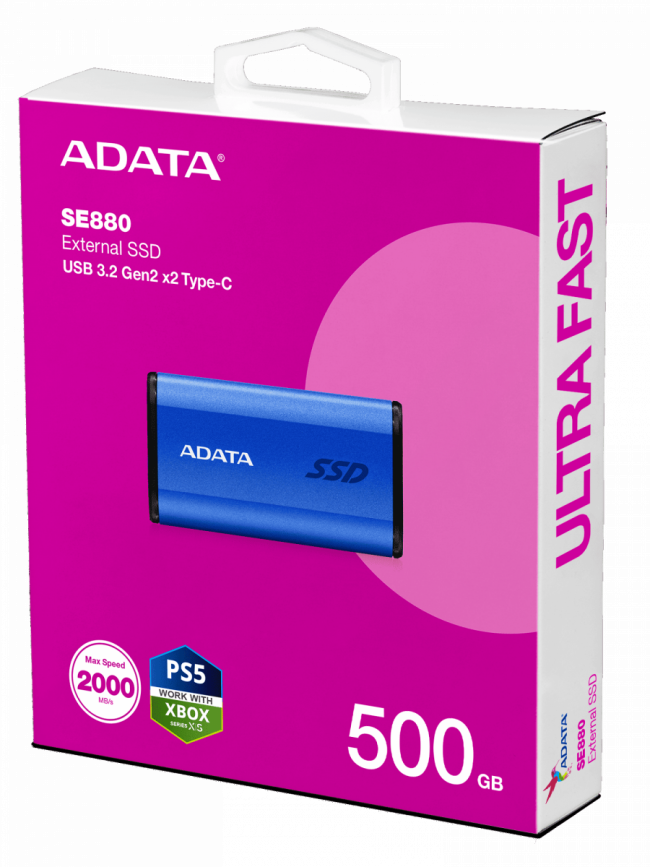 Твердотельный накопитель ADATA SSD SE880 500 ГБ (AELI-SE880-500GCBU) — для бизнеса и офиса