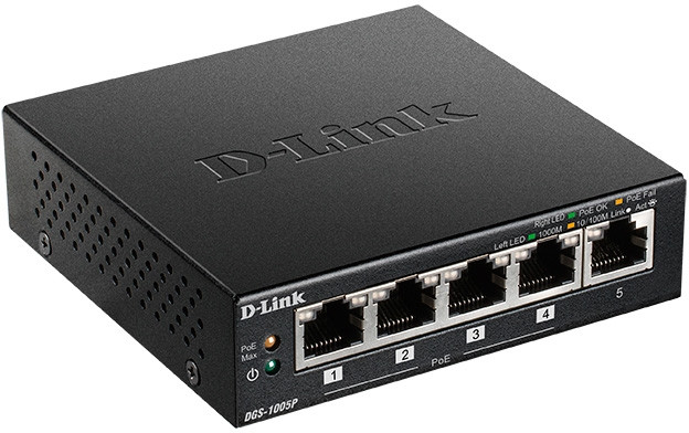 Коммутатор D-Link DGS-1005P/A1A