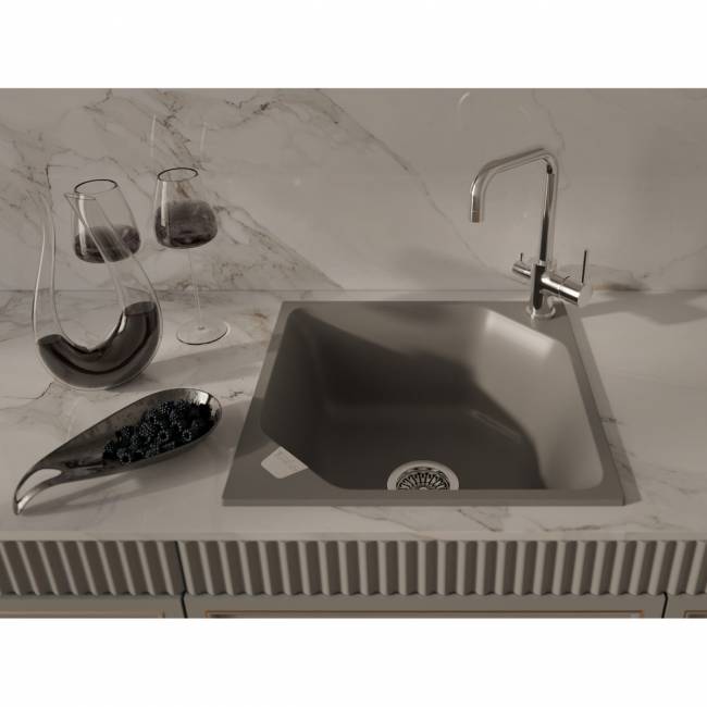 Кухонная мойка RIVELATO Rivelato LOCUS LS-50 grigio metallizzat — для бизнеса и офиса Кухонная мойка RIVELATO Rivelato LOCUS LS-50 grigio metallizzat — для бизнеса и офиса