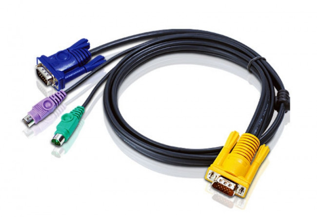 Кабель KVM PS/2 "гидра" 1.8м SP15 M(Y)-- HD15M/MINIDIN6M ATEN 5202P
