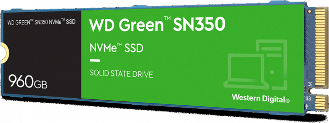 Твердотельный накопитель WD Green SN350 WDS960G2G0C — для бизнеса и офиса