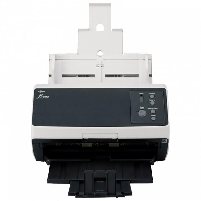 fi-8150 Документ сканер А4, двухсторонний, 50 стр/мин, автопод. 100 листов, USB 3.2, Gigabit Ethernet Fujitsu fi-8150 (PA03810-B101) — для бизнеса и офиса