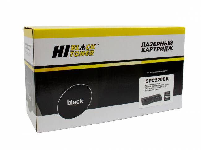 Картридж Hi-Black (HB-SPC220Bk) для Ricoh Aficio SPC220DN/C221DN/C222SF/C240DN, Bk, 2K — для бизнеса и офиса
