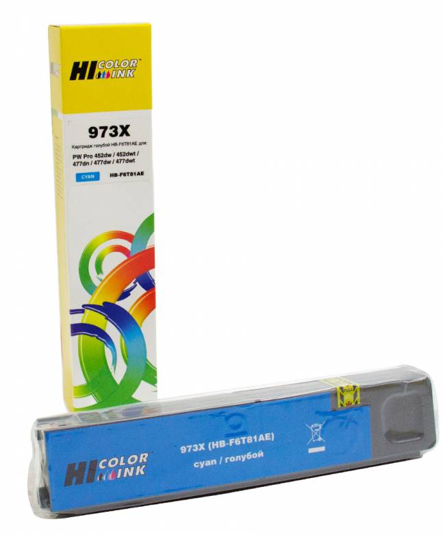 Картридж Hi-Black (F6T81AE) для HP PW Pro477dw/452dw 973X, C — для бизнеса и офиса