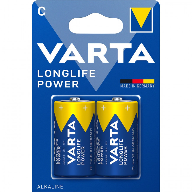 Батарейка Varta LONGLIFE POWER (HIGH ENERGY) LR14 C BL2 Alkaline 1.5V (4914) (2/20/200) (2 шт.) Varta LONGLIFE POWER LR14 C (04914121412)