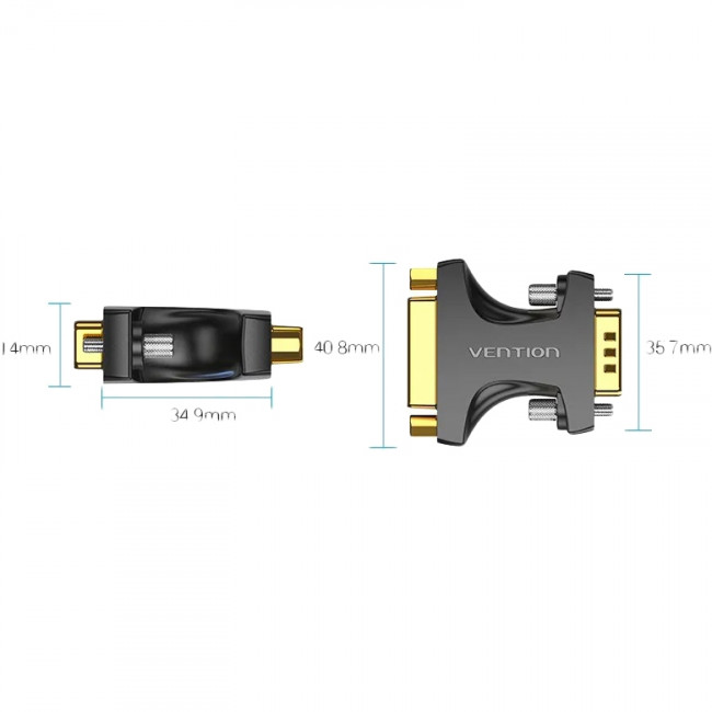 Адаптер-переходник Vention DVI-I 24+5F/ VGA 15M Адаптер-переходник Vention DVI-I 24+5F/VGA 15M (DDDB0) — для бизнеса и офиса