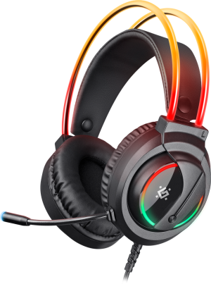 Defender Игровая гарнитура Flame черный, RGB, провод 2 м Defender 64555