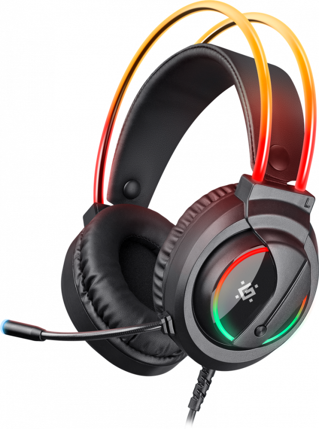Defender Игровая гарнитура Flame черный, RGB, провод 2 м Defender 64555