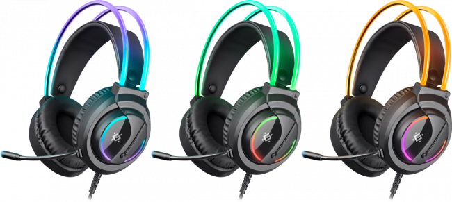 Defender Игровая гарнитура Flame черный, RGB, провод 2 м Defender 64555