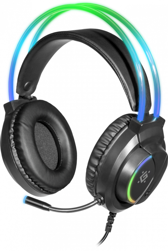 Defender Игровая гарнитура Flame черный, RGB, провод 2 м Defender 64555