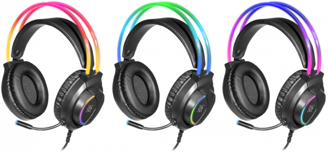 Defender Игровая гарнитура Flame черный, RGB, провод 2 м Defender 64555