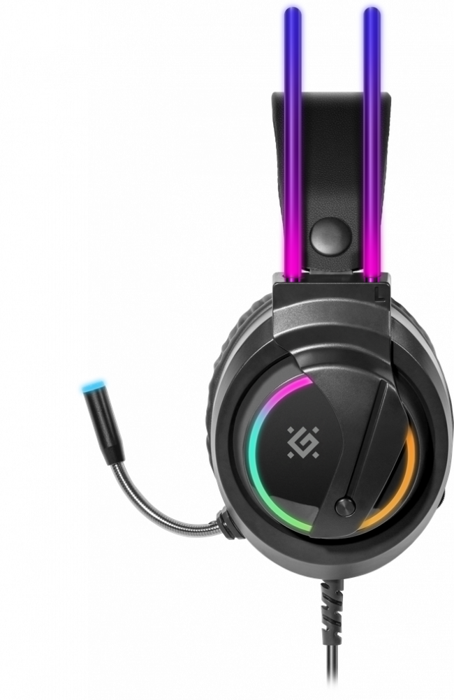 Defender Игровая гарнитура Flame черный, RGB, провод 2 м Defender 64555