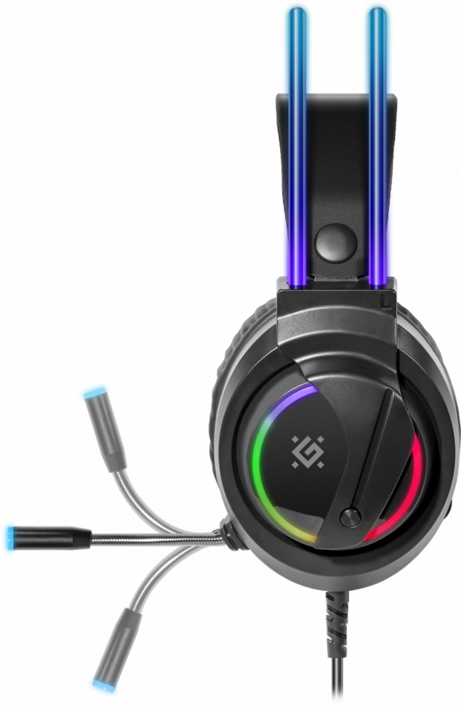 Defender Игровая гарнитура Flame черный, RGB, провод 2 м Defender 64555