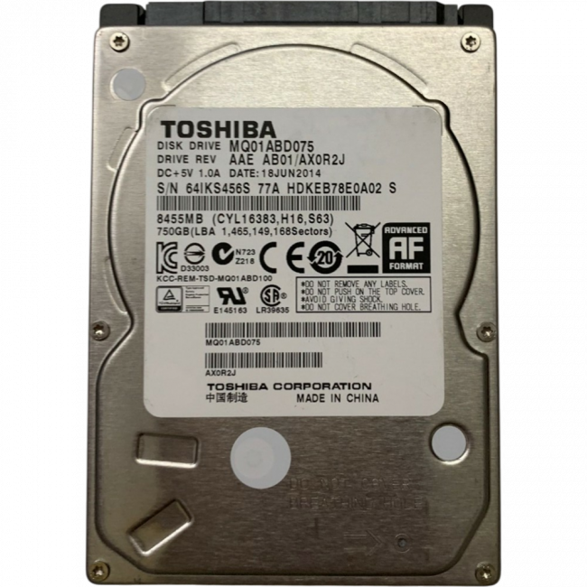 Жесткий диск Toshiba MQ01ABD075R — для бизнеса и офиса Жесткий диск Toshiba MQ01ABD075R — для бизнеса и офиса