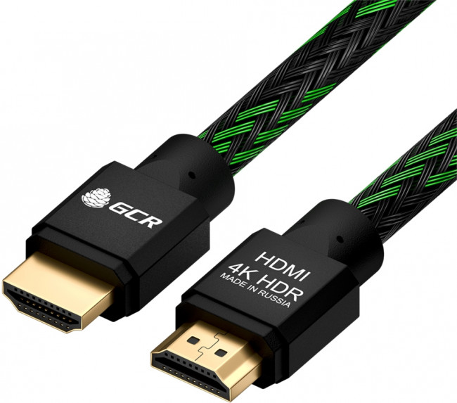 GCR Кабель 1.5m HDMI 2.0, BICOLOR нейлон, AL корпус черный, HDR 4:2:2, Ultra HD, 4K 60 fps 60Hz/5K*30Hz, 3D, AUDIO, 18.0 Гбит/с, 28AWG. GCR-52161 Greenconnect HDMI (m) - HDMI (m) 1.5м GCR Кабель 1.5m HDMI 2.0, BICOLOR нейлон, AL корпус черный, HDR 4:2:2, Ultra HD, 4K 60 fps 60Hz/5K*30Hz, 3D, AUDIO, 18.0 Гбит/с, 28AWG. GCR-52161 Greenconnect HDMI (m) - HDMI (m) 1.5м