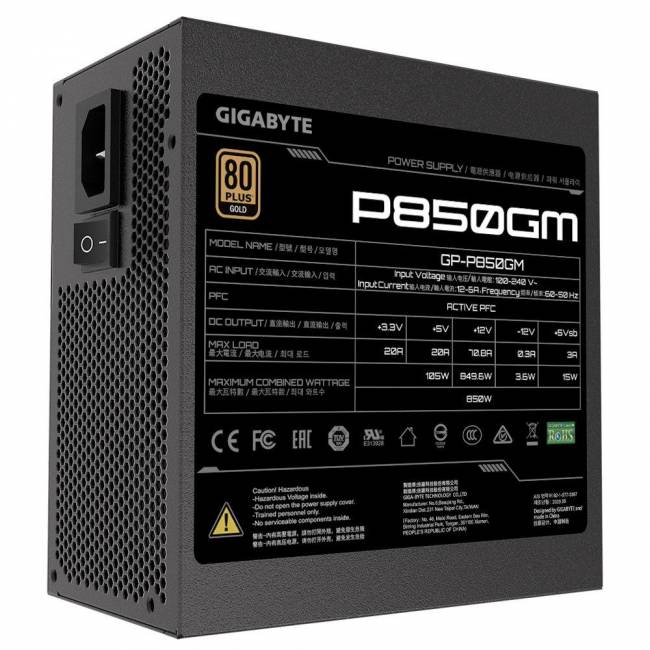 Блок питания Gigabyte GP-P850GM — для бизнеса и офиса