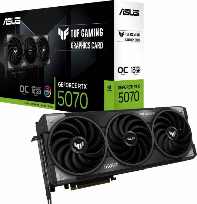 Видеокарта ASUS TUF-RTX5070-O12G-GAMING — для бизнеса и офиса Видеокарта ASUS TUF-RTX5070-O12G-GAMING — для бизнеса и офиса