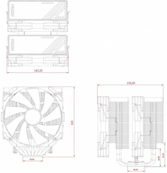 Устройство охлаждения(кулер) ID-COOLING FROZN A720 BLACK — для бизнеса и офиса