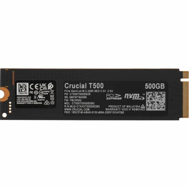 Накопитель SSD Crucial CT500T500SSD8 — для бизнеса и офиса