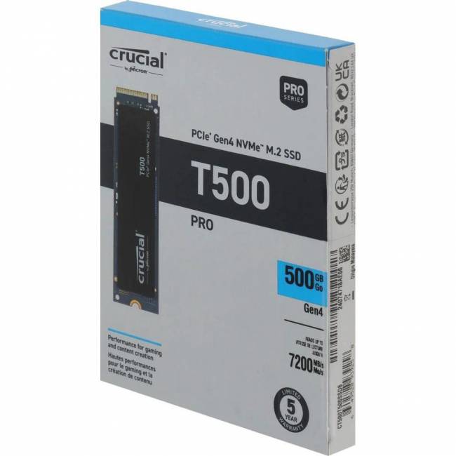 Накопитель SSD Crucial CT500T500SSD8 — для бизнеса и офиса