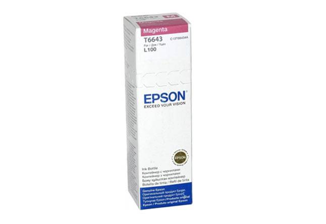 Чернила Epson L100/110/200/210/300/355/550/555 (O) C13T66434A/C13T664398, magenta, 70ml — для бизнеса и офиса