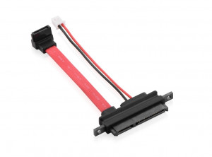 Кабель SATA 22pin F to sata 7pin F 90 градусов + 2P HS GCR Кабель Greenconnect SATA 22pin F to sata 7pin F 90 градусов + 2P HS GCR