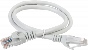 Шнур коммутационный кат. 5Е UTP 1м серый GENERICA ITK RJ45(m) - RJ45(m) Cat. 5e U/UTP PVC 1м серый