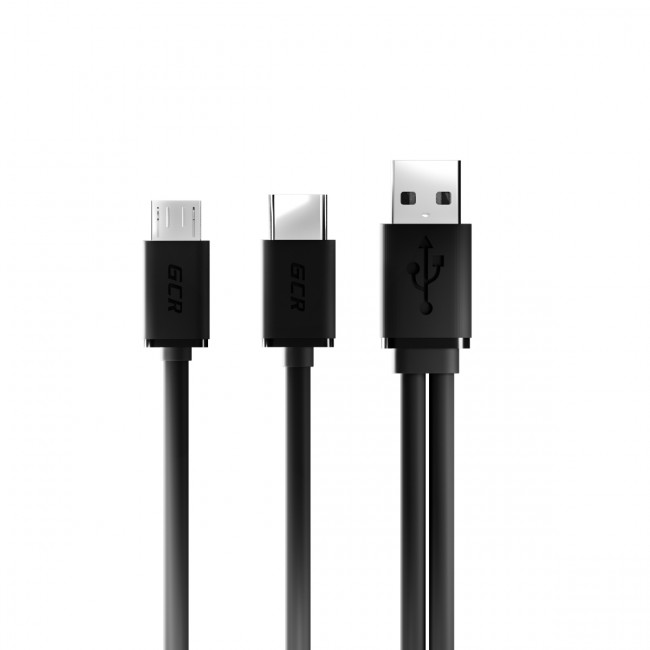 Greenconnect Кабель 0.15m USB 2.0, AM + microB 5pin/CM, Y-образный, черный, 28/28 AWG, GCR-51650 Greenconnect 0.15м USB 2.0, AM + microB 5pin/CM, Y-образный, черный, 28/28 AWG