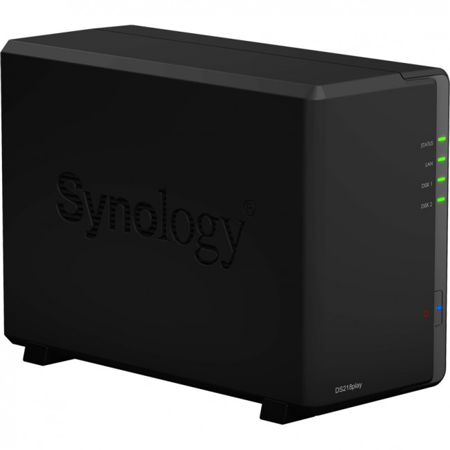 Сетевое хранилище без дисков Synology DS218play — для бизнеса и офиса