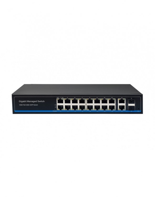 Управляемый L2 PoE коммутатор Gigabit Ethernet NST NS-SW-16G4G-PL