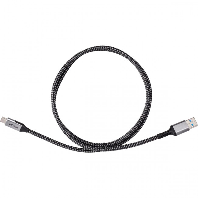 Кабель USB3.2 Gen2, AM->CM, 10Gbs, All Shell 1м VCOM <CU401M-1M> Кабель VCOM 1 м (CU401M-1M) — для бизнеса и офиса