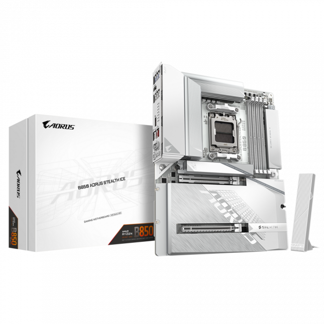 Материнская плата GIGABYTE B850 A STEALTH ICE — для бизнеса и офиса Материнская плата GIGABYTE B850 A STEALTH ICE — для бизнеса и офиса