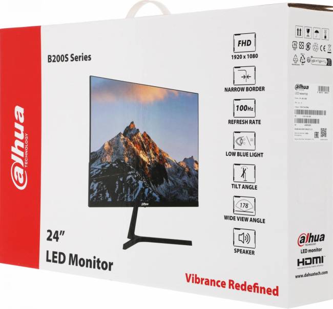 Монитор Dahua DHI-LM24-B200S — для бизнеса и офиса Монитор Dahua DHI-LM24-B200S — для бизнеса и офиса