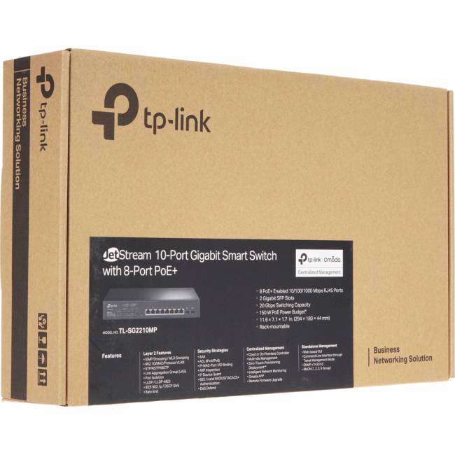 Коммутатор TP-Link SG2210MP — для бизнеса и офиса Коммутатор TP-Link SG2210MP — для бизнеса и офиса