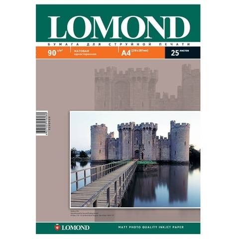 Фотобумага Lomond матовая односторонняя (0102029), A4, 90 г/м2, 25 л. — для бизнеса и офиса