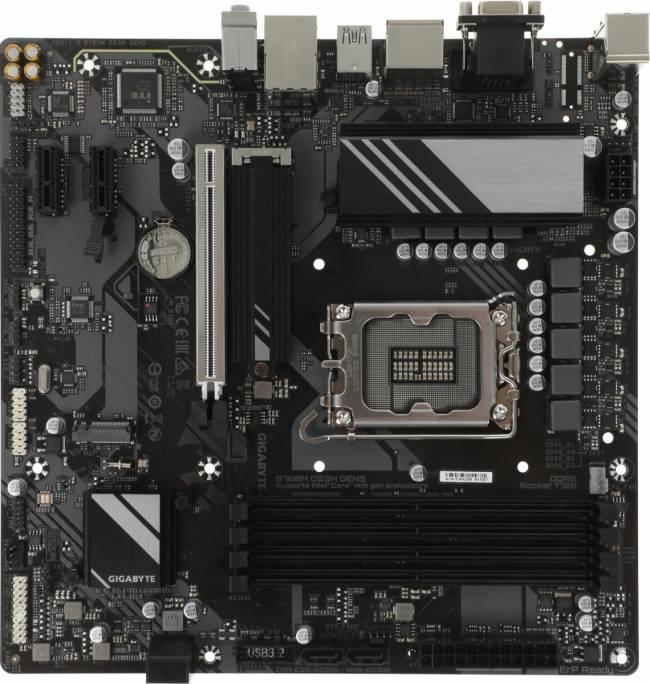 Материнская плата Gigabyte B760M DS3H GEN5 — для бизнеса и офиса