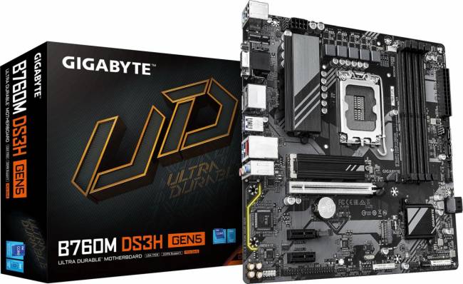 Материнская плата Gigabyte B760M DS3H GEN5 — для бизнеса и офиса