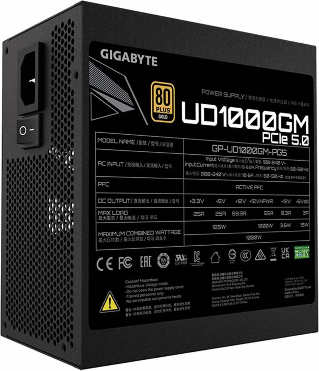 Блок питания Gigabyte GP-UD1000GM PG5 — для бизнеса и офиса