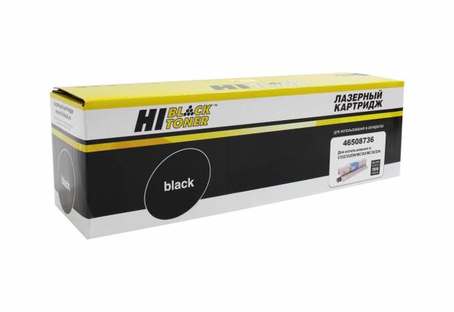 Тонер-картридж Hi-Black (HB-46508736) для OKI C332/MC363, Bk, 3,5K — для бизнеса и офиса
