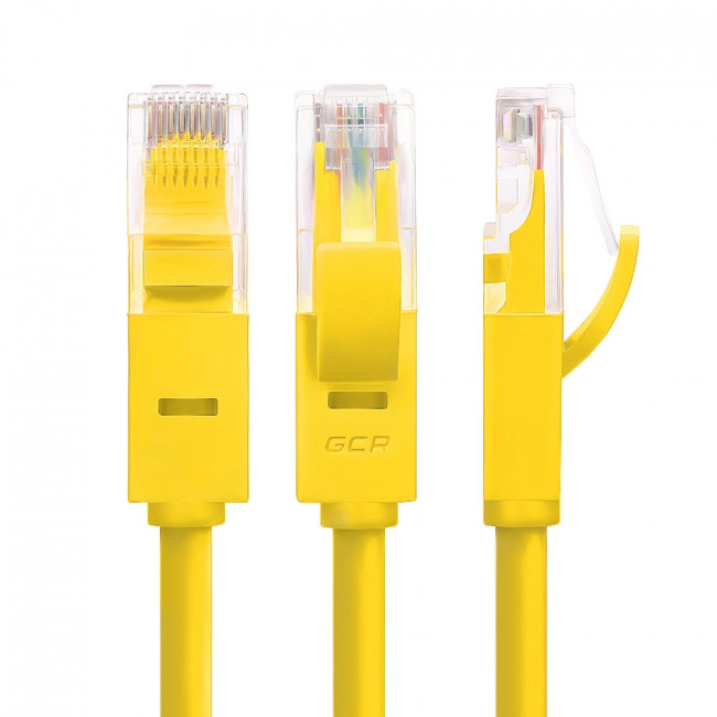 Greenconnect Патч-корд прямой 3.0m UTP кат.6, желтый, 24 AWG, литой, GCR-LNC602-3.0m, ethernet high speed, RJ45, T568B Greenconnect RJ45(m) - RJ45(m) Cat. 6 UTP PVC 3м жёлтый