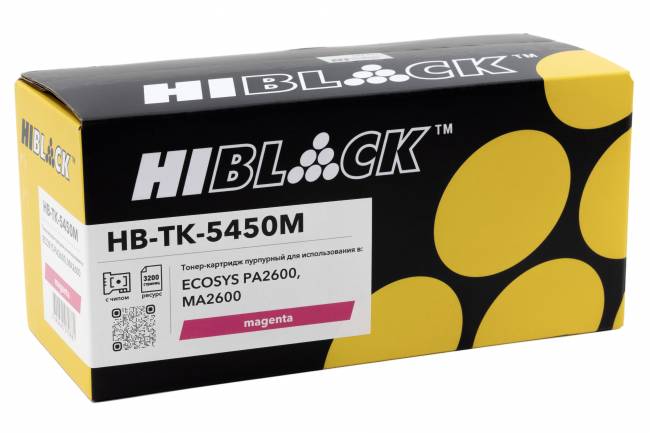 Тонер-картридж Hi-Black (HB-TK-5450M) для Kyocera ECOSYS PA2600/MA2600, M, 3,2K — для бизнеса и офиса